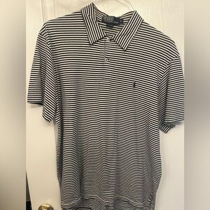 Ralph Lauren Navy and White Polo Shirt size M